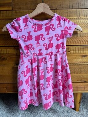 Barbie Pink Silhouette Kids Dress